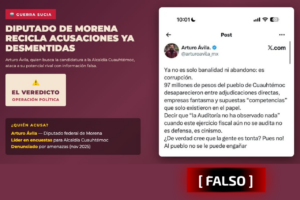 Diputado de Morena recicla acusaciones desmentidas contra Rojo de la Vega