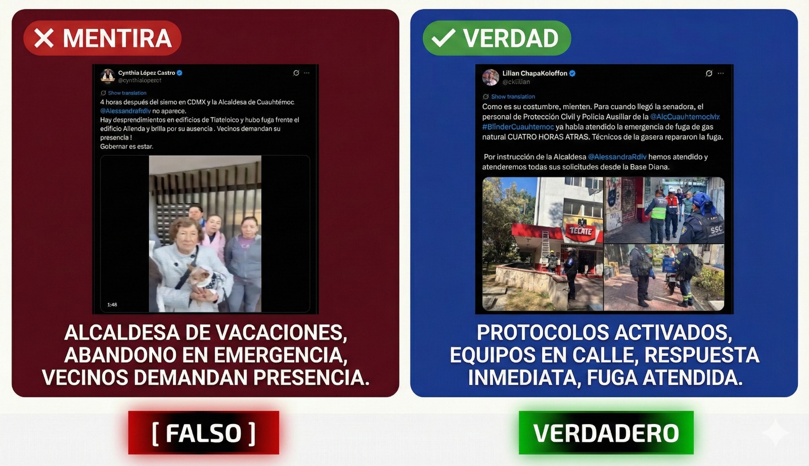 Durante el sismo, el equipo ya estaba en calle.