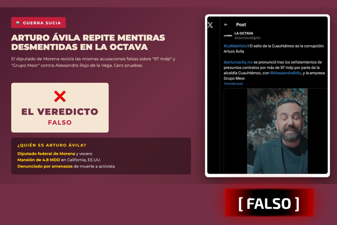 Arturo Ávila recicla acusaciones falsas contra Alessandra en La Octava