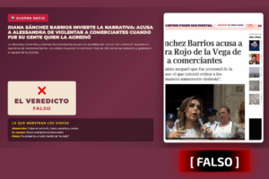 Diana Sánchez Barrios invierte la narrativa: acusa a Alessandra de violentar comerciantes cuando fue su gente quien la agredió
