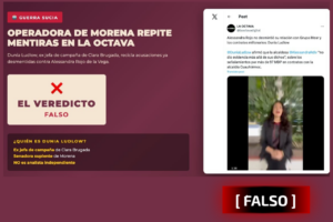 Operadora de Morena repite acusaciones falsas contra Alessandra en La Octava