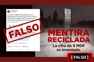 Cuenta de propaganda morenista recicla mentira de “9 MDP en tótems” ya desmentida