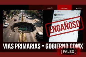 ENGAÑOSO: Coordinador de asesores en Camara de Diputados culpa a Alessandra por baches en via primaria que le corresponde reparar al Gobierno de la CDMX