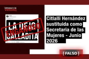 Citlalli Hernández ya no es secretaria de las Mujeres pero cuentas de propaganda la presentan como tal para atacar a Alessandra