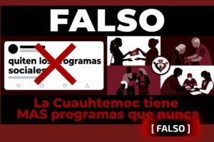 FALSO: Operador de Morena en Cámara de Diputados acusa a Alessandra de quitar programas sociales cuando la Alcaldía Cuauhtémoc tiene más programas que nunca