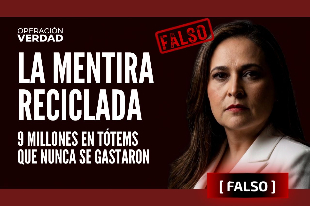 Cynthia López Castro recicla la mentira de los 9 millones en tótems que ya fue desmentida