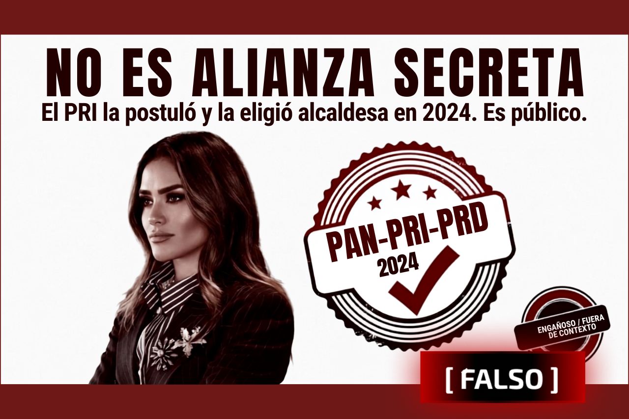 Es engañoso que Alessandra “se alíe en secreto” con el PRI: ese partido la postuló y la eligió alcaldesa en 2024