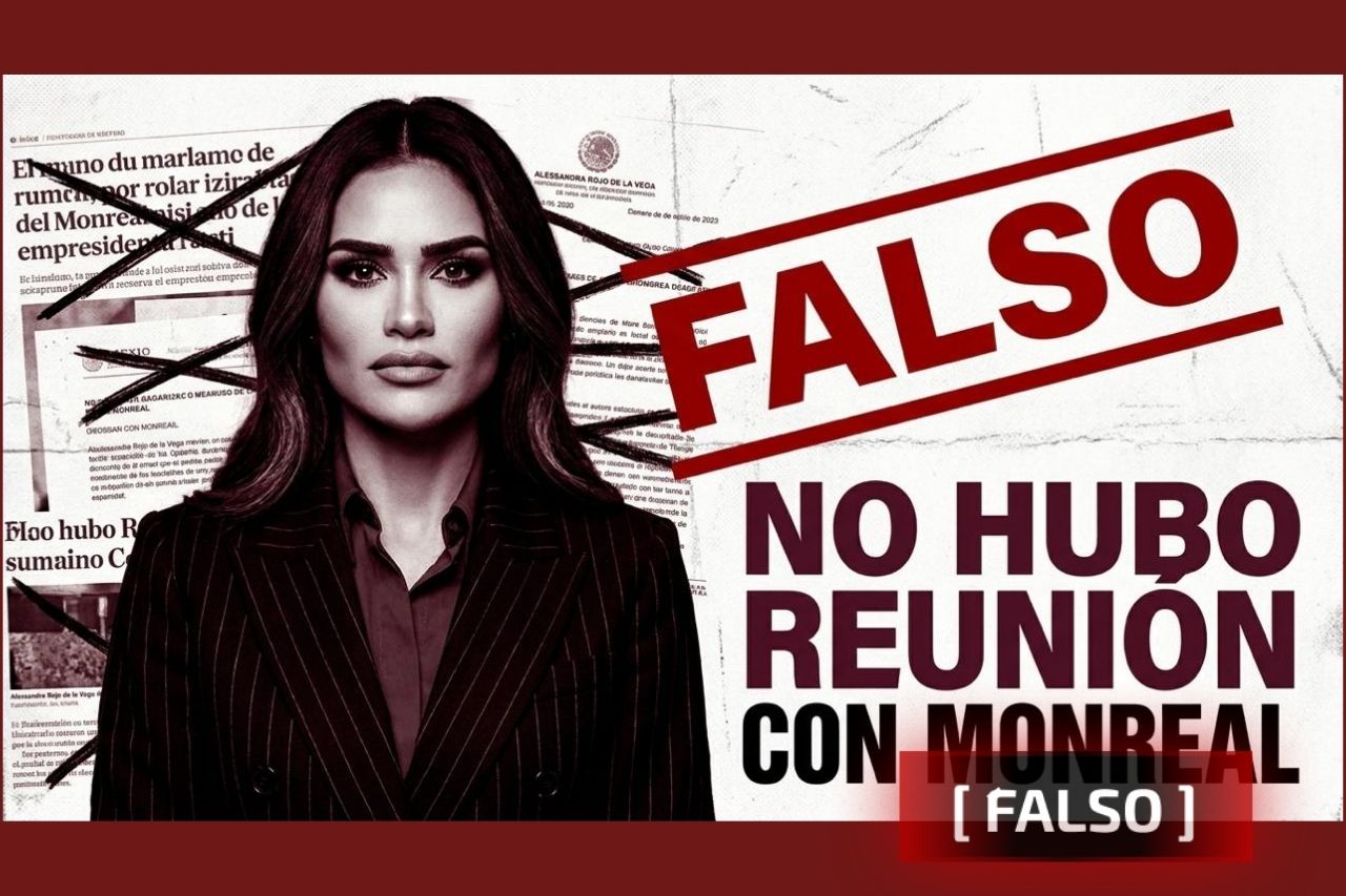 Es falso el encuentro secreto entre Alessandra Rojo de la Vega y Ricardo Monreal