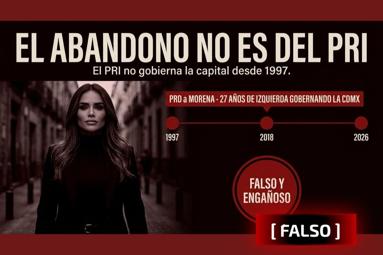 Es falso el “montaje” y engañoso el “cuando gobernaba el PRI”: quien abandonó la Cuauhtémoc por décadas fue la izquierda, no el tricolor