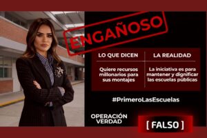 No, Alessandra Rojo de la Vega no quiere "recursos millonarios para sus montajes": su iniciativa es para que las alcaldías puedan mantener y dignificar las escuelas públicas