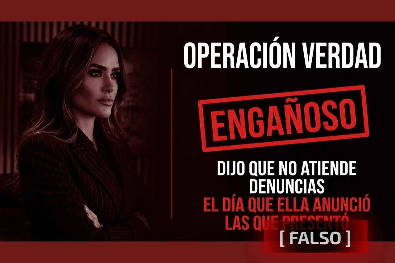 El titular dice “sin atender denuncias” y la conferencia que reporta es donde la alcaldesa anunció las que presentó
